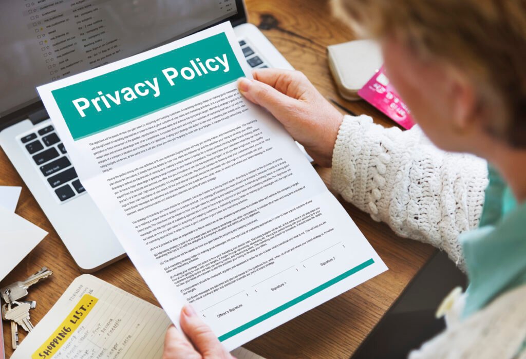 privacy policy service documents terms of use concept